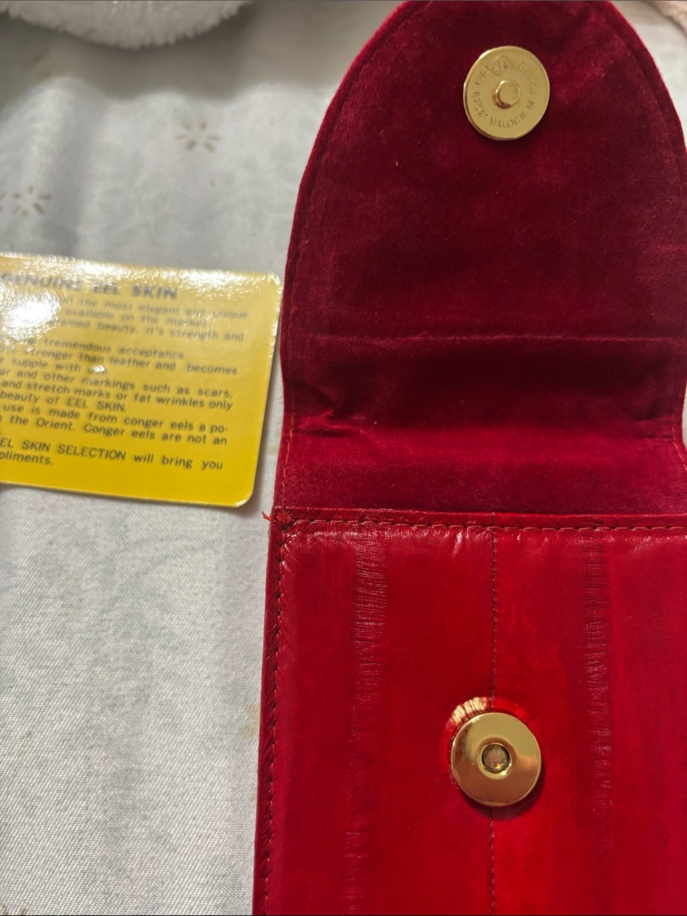 Genuine Eelskin Soft Leather Eyeglass Holder Case it has 2 sides for two pairs - Picture 2 of 6